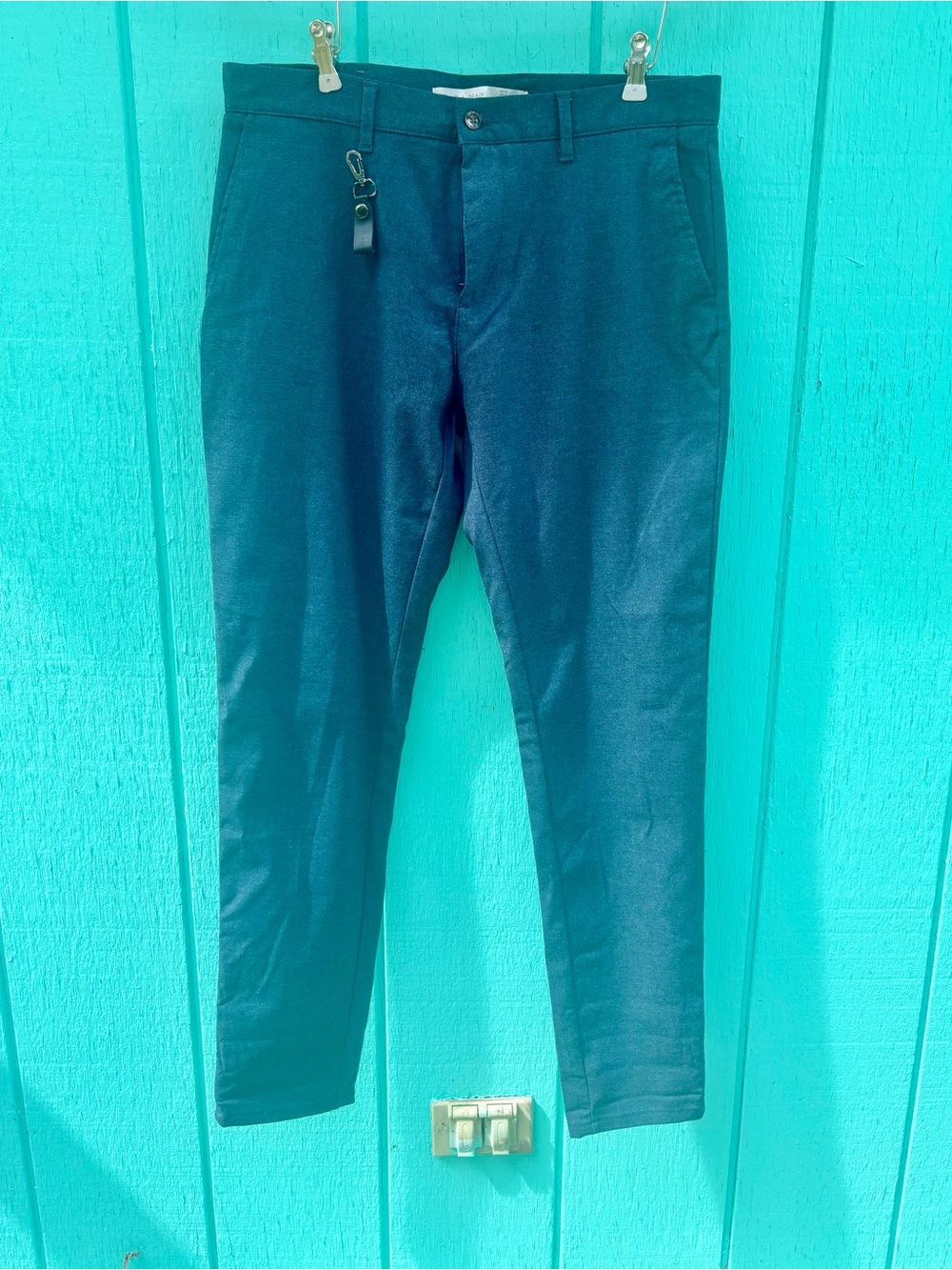 Zara Man Slim Fit Trousers in Lt. Navy Size 32